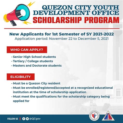 Quezon City opens Application for Scholarship Program.
